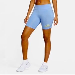 NIKE TRAIL Baby Blue Biker Shorts, Size M, with pockets!